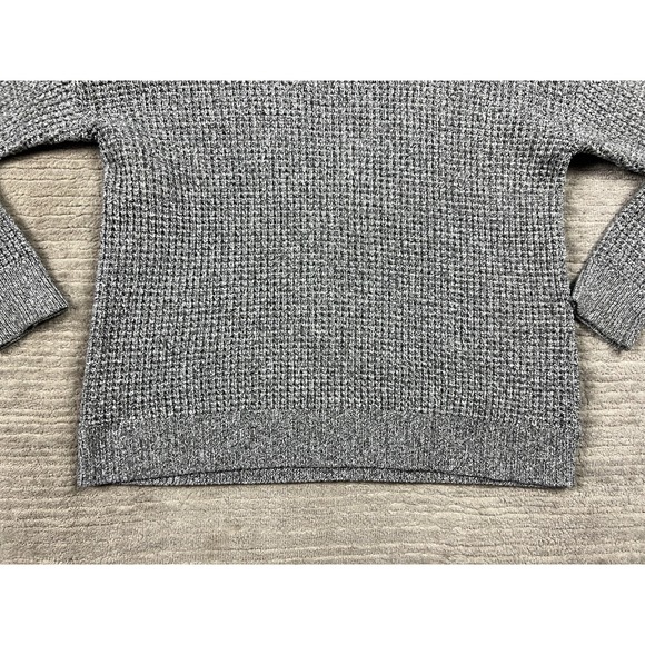 Time and Tru Sweater Womens Large Gray Long Sleeve Polyester Stretch Casual - Picture 3 of 13